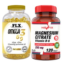 Flx Omega 3-6-9 Balık Yağı 180 Softgel & Nevfix Magnesıum
