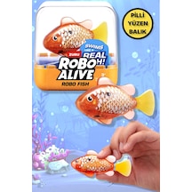 1.8 Metre Derine Dalan Suda Renk Değiştiren Yüzen Pilli Robo Alive Balık - 6.8 Cm - 1 Adet - Altın