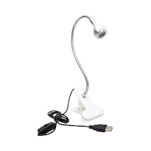 Usb Fişli Ledli Kıskaçlı Masa Lambası Beyaz