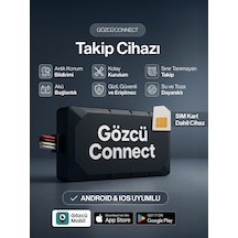 Gözcü Mobil Connect Takip Cihazı Anlık Konum Takibi Geçmişe Dönük Veri Araç Motor Gizli Takip Cihazı Geofenceli