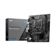 Mb Pro H610m-e Soket 1700 Ddr5 5600mhz Oc Hdmı Vga M.2 Usb3.2 1x 1g Lan Matx