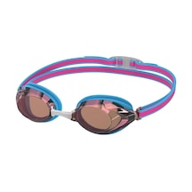 Speedo Vanquisher 3.0 Mirror Yüzme Gözlüğü Gençler İçin Üniseks, Picton Blue/vermillion/gold Mirror, Tek Beden Açık Gri