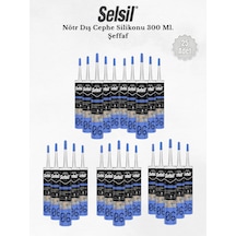Selsil Nötr Dış Cephe Silikonu Seffaf 300 Ml. - 25 Adet Şeffaf