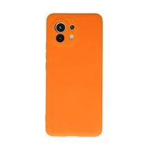 Xiaomi Mi 11 Kılıf Nano İçi Kadife Silikon - Turuncu 0.2M-Çok Renkli