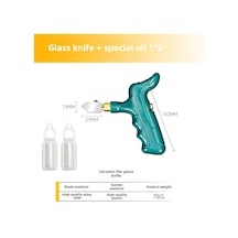 Symbee El Tutulu Seramik Ve Cam Kesici Aleti - Tam Zirve Takımı: El Kolu + İki Yağ Kabı + 149 Cam Ve 13 Seramik Kesici Uçları İle Hassas Kesim