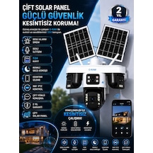 Okam 335 Premıum 4g Solar Güvenlik Kamerası Sım Kartlı 7/24 Kayıt Akıllı Takip Renkli Gece Görüşü