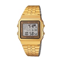 Casio A500wga-9df Quartz Çelik Altın Rengi Gri Kadran 34 Mm Erkek Kol Saati