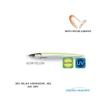 Savage Gear 3d Slim Jig Minnow 40gr. Suni Yem Glow Yellow
