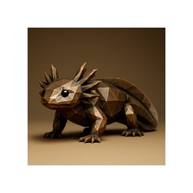 Aksolotl Figürü Bakır Görünüm 15 Cm