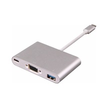 Type-C To 3 In 1 Vga Usb 3.0 Dönüştürücü Çevirici Adaptör Hub
