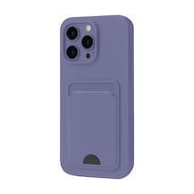 Newface Apple İphone 16 Pro Kılıf Kelvin Kartvizitli Silikon - Lila