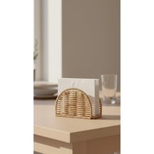 Oval Rattan Peçetelik Mien Doğal, Dekoratif & Sunumluk Açık Kahverengi