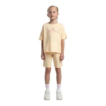 Rolypoly Kız Çocuk Pamuk İki İplik Kısa Kol Şortlu Pijama Takımı Rp3591 Sarı