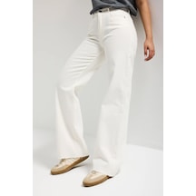 Itsbasic Kadın Kırık Beyaz 7s6-101 Straight Fit Yüksek Bel Denim Jean