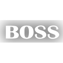 Boss Araba Sticker 17x17 Cm Beyaz
