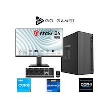 Go Gamer E21D i3-14100 32 GB 512 GB SSD 24" Free Dos Oem Paket Masaüstü Oyuncu Bilgisayarı