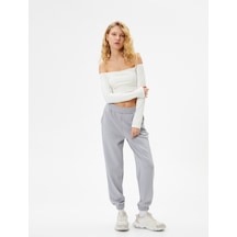 Koton Jogger Spor Eşofman Altı Yüksek Bel Cepli Modal Kumaş Yumuşak Tuşe Dokulu Gri 4sak40011nk 4SAK40011NK033 Gri