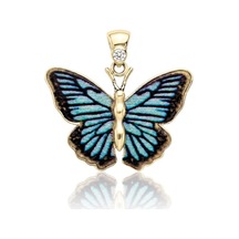 Morpho Kelebek Kolye Ucu Sarı