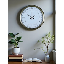 40 Cm Eskitme Metal 24 Saat Göstergeli Özel Tasarım Duvar Saati Çok Renkli