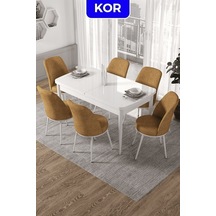 Masa Beyaz Sandalyeler Cappuccıno