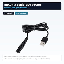 Braun 3 Serisi 300 Vtgrn 5v Usb Şarj Kablosu