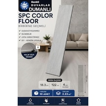 2,23m² Alan Kaplar Spc Parke 4+1mm Plastik Suya Dayanıklı Kilitli Geçmeli Zemin Kaplama Dumanlı