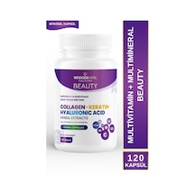 Beauty Kolajen, Keratin Ve Hyaluronik Asit İçeren Multivitamin Multimineral 120 Kapsül
