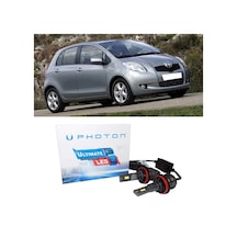 Toyota Yaris Led Xenon Uzun+kısa Far Ampulü H4 Ultimate 9500 Lumens Yeni Seri Beyaz 2005-2013