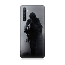Realme X2 Uyumlu Motosiklet Sürücüsü Desenli Silikon Kılıf