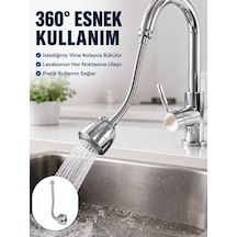 Krom Musluk Uzatma Atı 360 Dönebilen Su Tasarruflu Lavabo Fıskiyesi Diğer