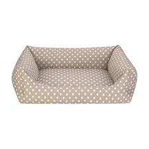 Pet Uniform Bej Puantiyeli Köpek Yatağı M 60x70cm Açık Bej