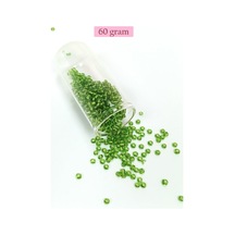 Dökme Cam Kum Boncuk 8/0 3 Mm - 60 Gram - Şeffaf Çimen Yeşili - Bnc195
