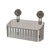 Homyl Duş Sepeti Vantuz Duvara Monte Banyo Daire Mutfak Için Gri