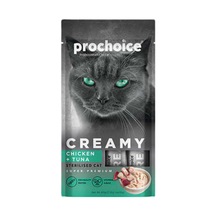 Prochoice Creamy Tavuklu Ve Ton Balıklı Sıvı Kedi Ödül Maması 4x15 Gr