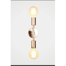 Rys Retro Bakır Kaplama Metal 2 Li Dekoratif Rustik Duvar Aplik Diğer