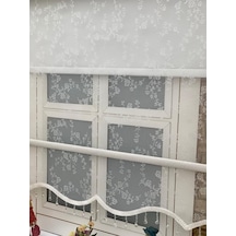 Küçük Çiçekli Çiftli Tül Stor Perde