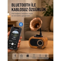 Mini Nostaljik Bluetooth Hoparlör Fm Radyo 8 Saat Batarya Yeni Ne