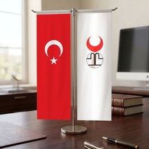 Altınordu Devleti Bayrağı Ve Türk Bayrağı Kırlangıç T Tipi Masa Bayrak Takımı Diğer