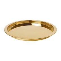 Dekor-Sunum Tepsi Ikea Gold Renk Meridyendukkan 38 CM Pirinç Reng
