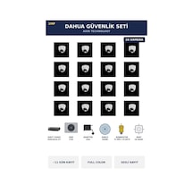 16 Kameralı 2mp Güvenlik Kamera Seti Gece Renkli Full Color Sesli Dome 2tb 11 Gün Kayıt