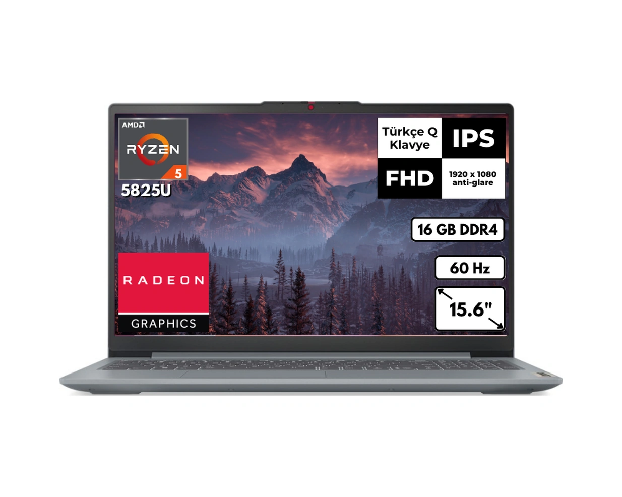 Lenovo IdeaPad Slim 3 82XM00U4TXAT1 R7-5825U 16 GB 256 GB SSD 15.6" Free Dos Dizüstü Bilgisayar