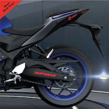 Spıdı Yazılı Neon Kırmızı Arka Maşa Sticker Etiket Modeli