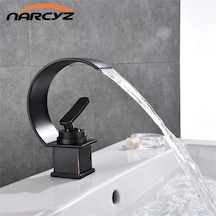 Narcyz Şelale Lavabo Bataryası Mat Siyah