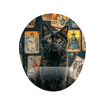 Tarot Ve Kedi Desenli Bilek Destekli Mouse Pad Çok Renkli