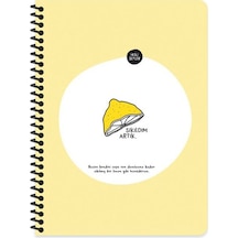 Keskin Color Sticker Defter Hisli Şeyler 16,5x22,5 80 Yp Çizgili Stickerli Defter Sıkıldım Artık Çok Renkli