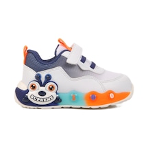 Beyaz Cırtlı Hafifi Unisex Çocuk Spor Ayakkabı 1905 B Beyaz-lacivert Beyaz - Lacivert