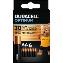 Duracell Optimum Aa Alkalin Kalem Pil, 1,5v Lr6 / Mn1500 , 6 Lı Paket