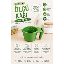 3d Baskı 100-150 Ml Ölçü Kabı Çamaşır Deterjanı, Toz Ve Granül Ölçü Kabı Gıda Uyumlu Pla - Yeşil