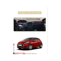Peugeot 208 2015-2020 Torpido Koruma Halısı Bej Kenar