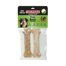 Tr Premium Deri Pres Köpek Kemiği, Naturel Kahverengi, 15 Cm, 2 Adet